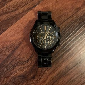 Michael Kors Black and Gold Runway Watch